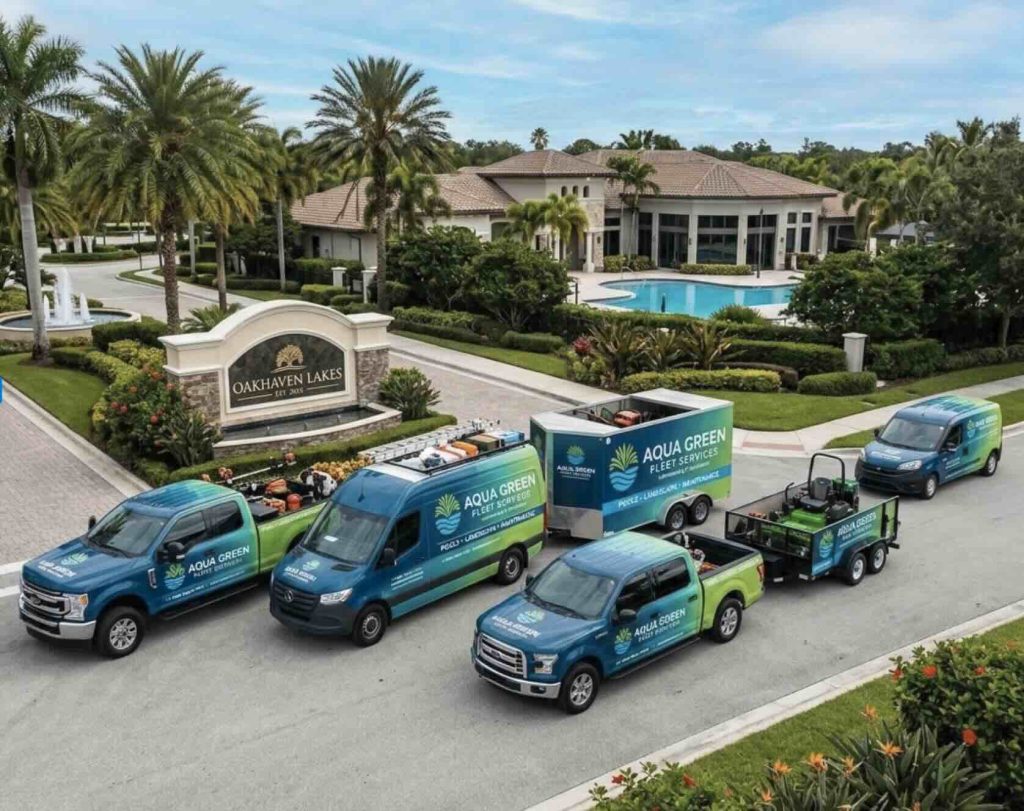 Landscape and Pool Service Truck Wraps for Palm Beach County Fleets