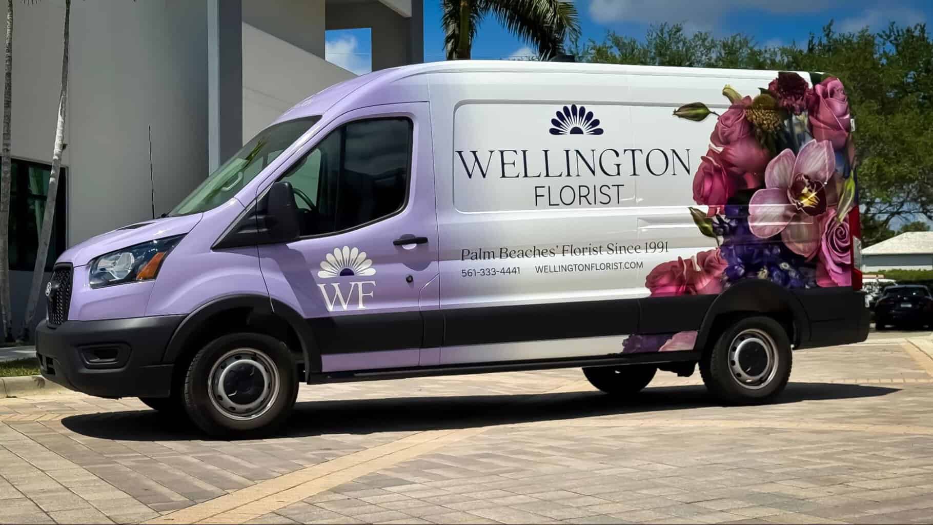 CRD Wraps wrapped fleet van on PGA Boulevard in Palm Beach Gardens, Florida