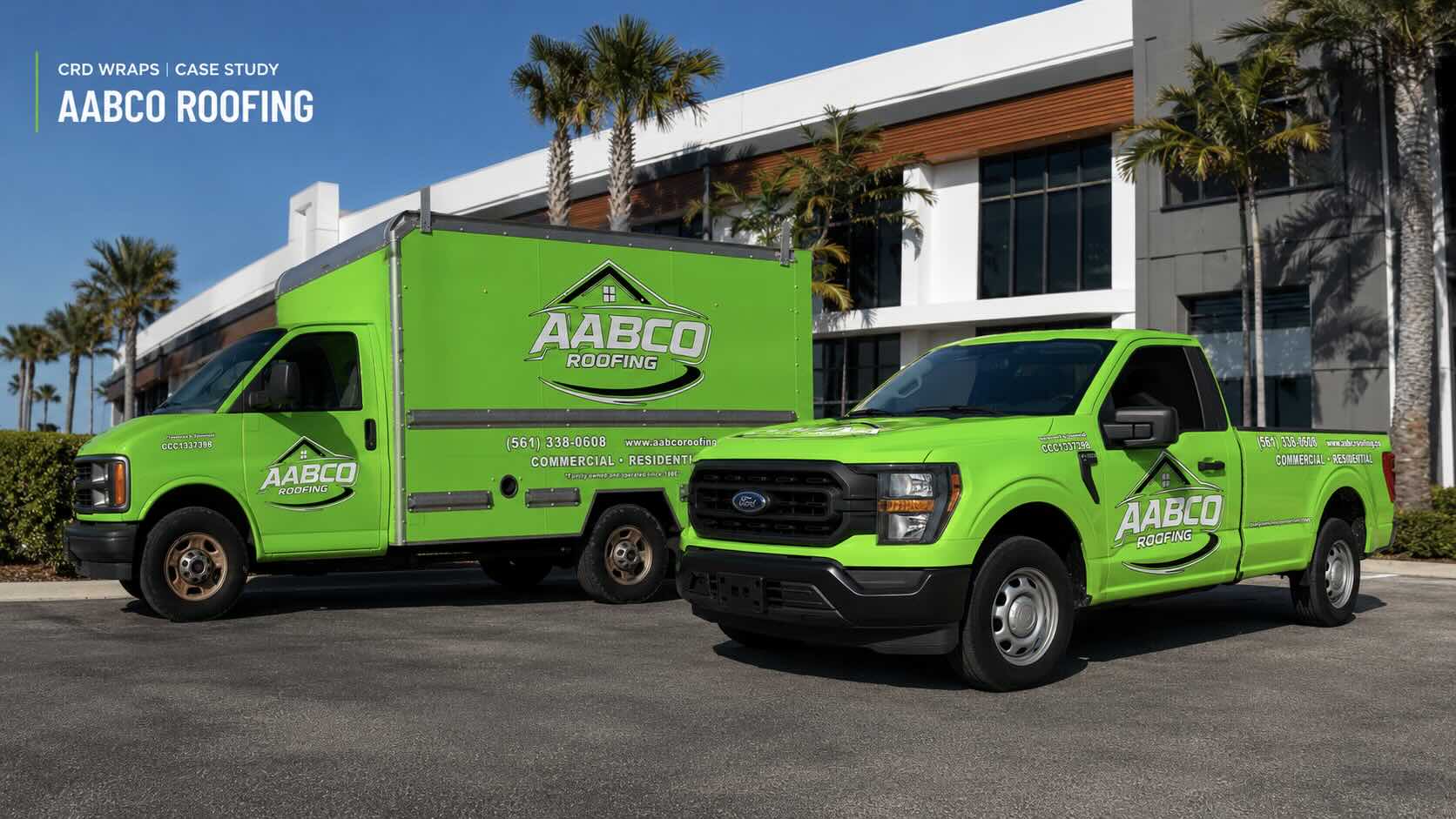 Aabco Roofing fleet wrap by CRD Wraps